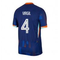 Camisa de Futebol Holanda Virgil van Dijk #4 Equipamento Secundário Europeu 2024 Manga Curta
